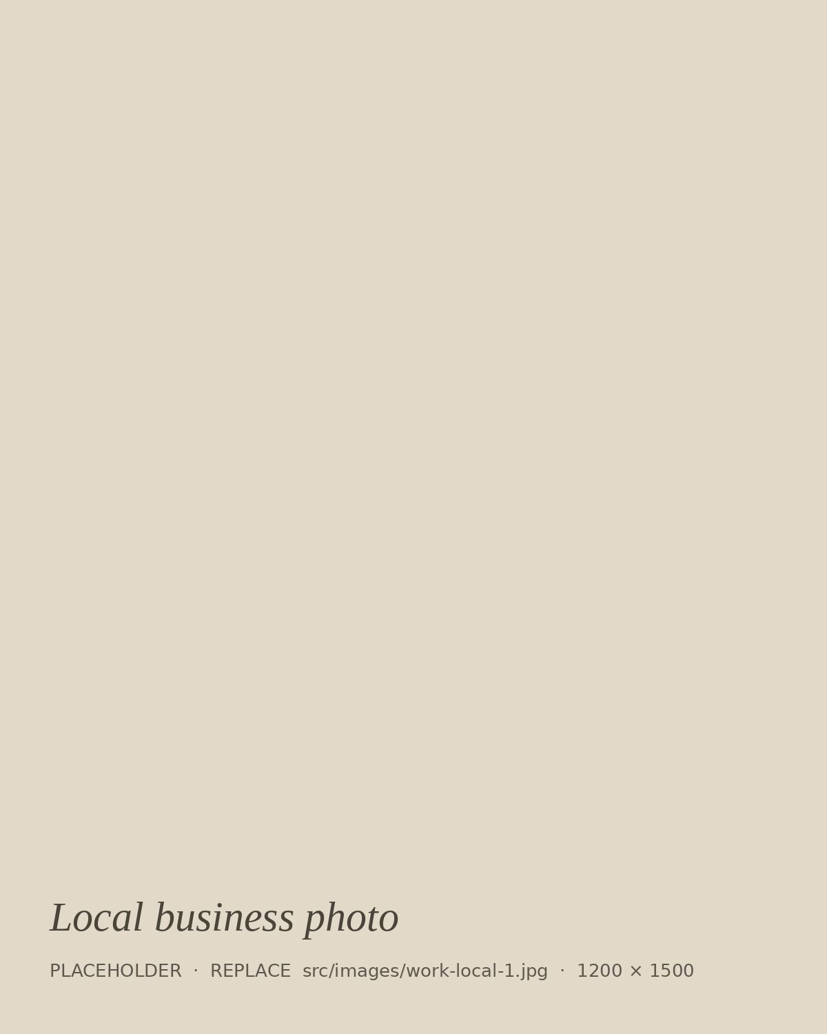 Photo and video for a local business